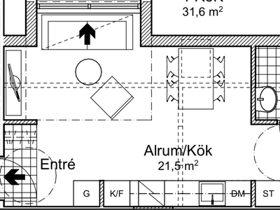 1 rums lägenhet i Kävlinge