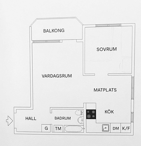 2 rums lägenhet i Stockholm