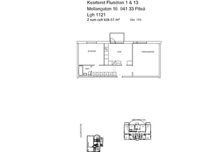 Hyr ett 2-rums lägenhet på 61 m² i Piteå