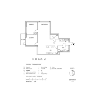 Hyr ett 3-rums lägenhet på 84 m² i Gävle