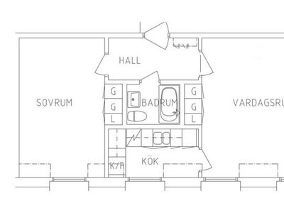 Hyr ett 2-rums lägenhet på 49 m² i Borlänge