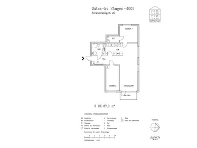 Hyr ett 3-rums lägenhet på 87 m² i Gävle