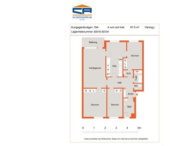 Hyr ett 4-rums lägenhet på 98 m² i Kalmar