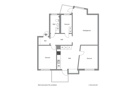 Lägenhet till salu på Karlskronavägen 4B i Johanneshov - Mäklarhuset