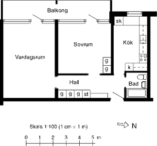 2 rums lägenhet i Nässjö