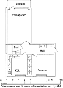 2 rums lägenhet i Sölvesborg