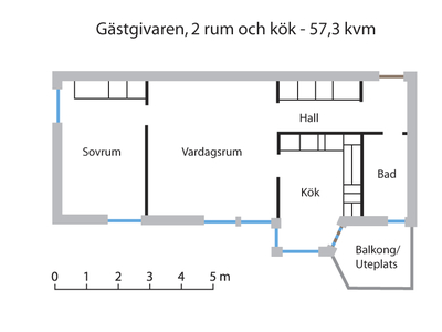 2 rums lägenhet i Vilhelmina