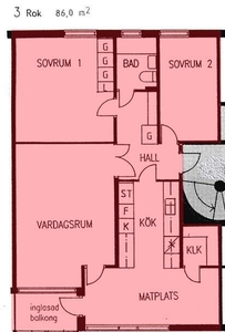 3 rums lägenhet i Vilhelmina