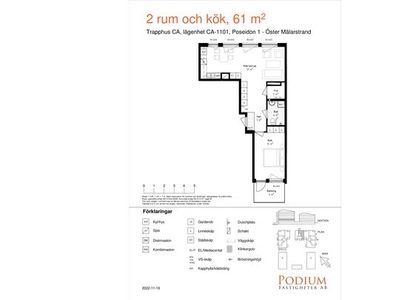 Hyr ett 2-rums lägenhet på 61 m² i Västerås