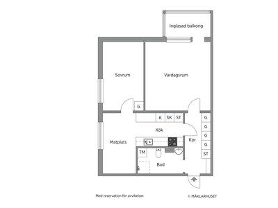 Lägenhet till salu på Korstavägen 12A i Sundsvall - Mäklarhuset