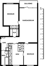 3 rums lägenhet i Vimmerby