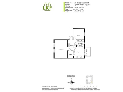 Hyr ett 2-rums lägenhet på 69 m² i Excellensen m fl