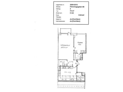 Hyr ett 2-rums lägenhet på 74 m² i Landskrona