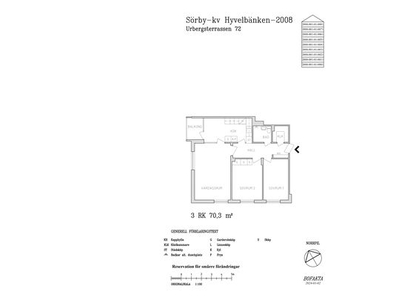 Hyr ett 3-rums lägenhet på 70 m² i Gävle