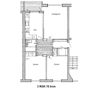 Hyr ett 3-rums lägenhet på 70 m² i Perstorp