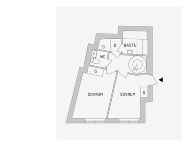 Hyr ett 2-rums lägenhet på 27 m² i Stockholm