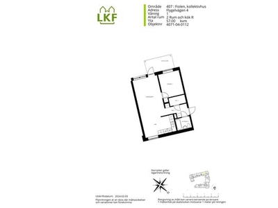 Hyr ett 2-rums lägenhet på 57 m² i Fiolen, kollektivhus