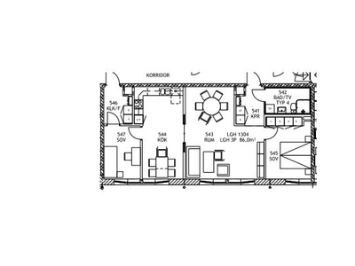 Hyr ett 3-rums lägenhet på 86 m² i Östersund