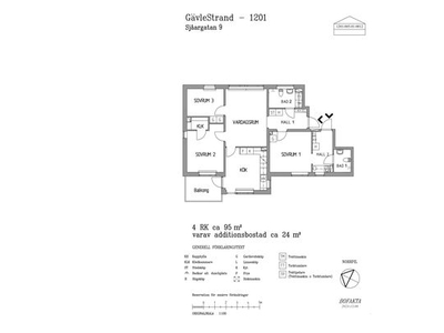 Hyr ett 4-rums lägenhet på 95 m² i Gävle