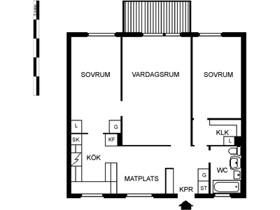 3 rums lägenhet i Sandviken