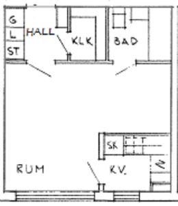 1 rums lägenhet i Eskilstuna