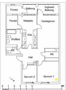 3 rums lägenhet i Bålsta