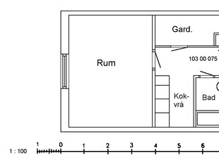 1 rums lägenhet i Lessebo