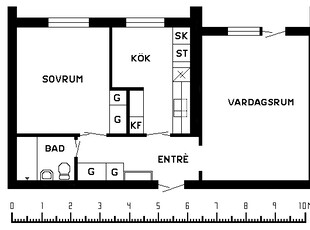 2 rums lägenhet i Vimmerby