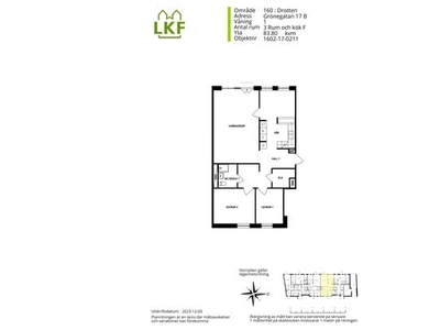 Hyr ett 3-rums lägenhet på 84 m² i Drotten