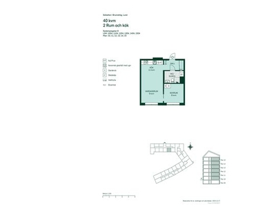 Hyr ett 2-rums lägenhet på 40 m² i Lund