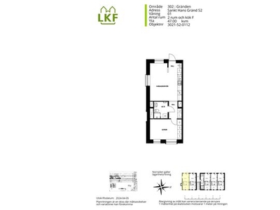 Hyr ett 2-rums lägenhet på 47 m² i Gränden, Norra Fäladen