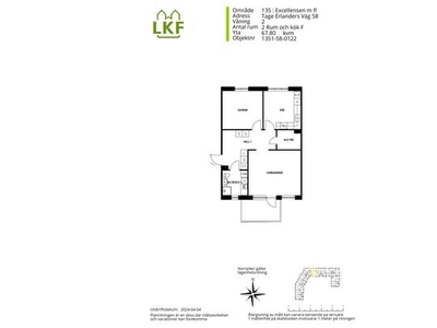 Hyr ett 2-rums lägenhet på 68 m² i Excellensen m fl, Värpinge