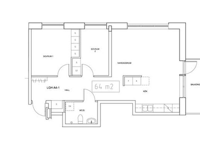 Hyr ett 3-rums lägenhet på 64 m² i Norrköping