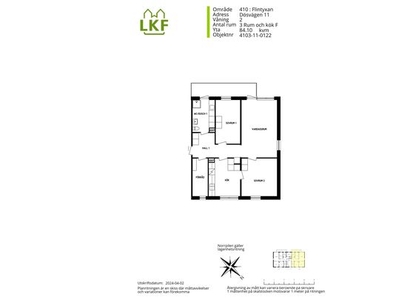 Hyr ett 3-rums lägenhet på 84 m² i Flintyxan, Gunnesbo