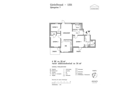 Hyr ett 4-rums lägenhet på 95 m² i Gävle