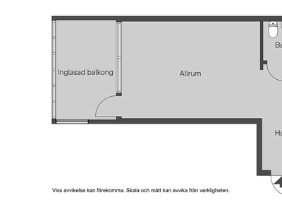 1 rums lägenhet i Västerås