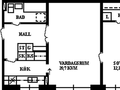 2 rums lägenhet i Umeå