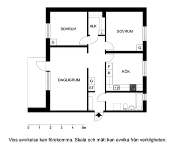 3 rums lägenhet i Växjö