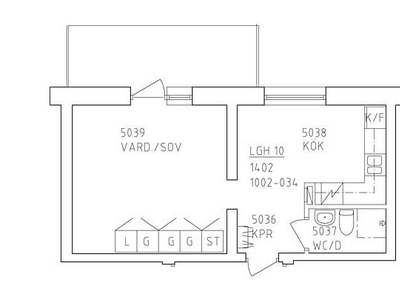 Hyr ett 1-rums lägenhet på 36 m² i Luleå