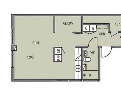 Hyr ett 1-rums lägenhet på 51 m² i Kiruna