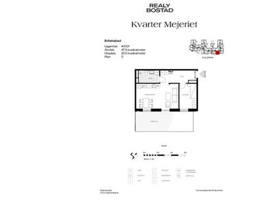 Hyr ett 2-rums lägenhet på 47 m² i Märsta