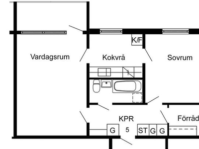 Hyr ett 2-rums lägenhet på 54 m² i Skelleftehamn