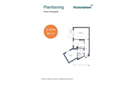 Hyr ett 2-rums lägenhet på 56 m² i Borås - Sjöbo