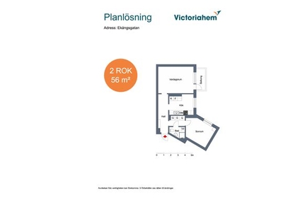 Hyr ett 2-rums lägenhet på 56 m² i Borås - Sjöbo