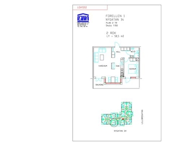 Hyr ett 2-rums lägenhet på 58 m² i Piteå