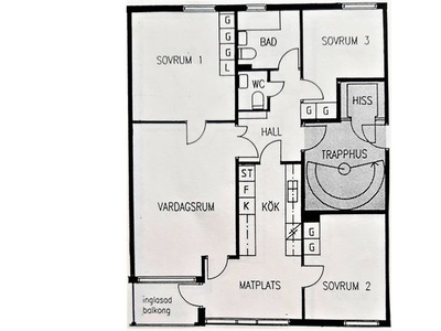 Hyr ett 4-rums lägenhet på 95 m² i Vilhelmina