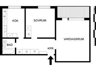 2 rums lägenhet i Sandviken