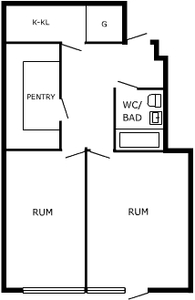 2 rums lägenhet i Lund