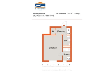 Hyr ett 1-rums lägenhet på 28 m² i Kalmar