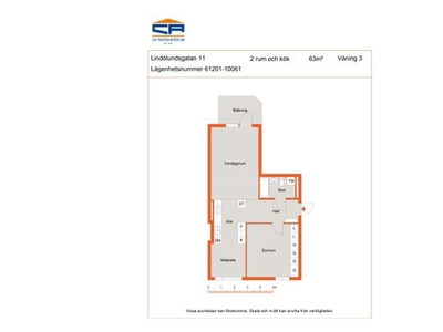 Hyr ett 2-rums lägenhet på 63 m² i Kalmar